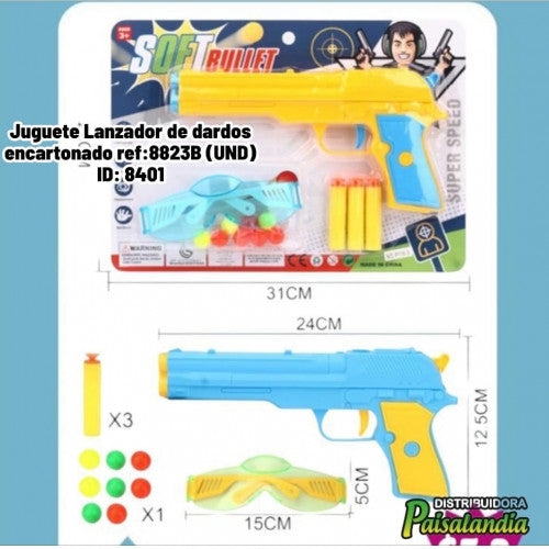 Juguete Lanzador de dardos encartonado ref:8823B (UND)