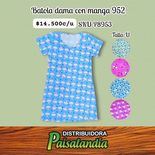 Batola dama manga larga talla única 952 (UND)