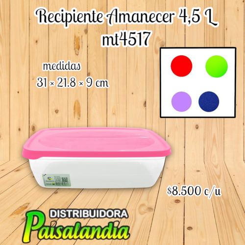 Recipiente Amanecer 4.5 lt (UND)