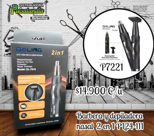 Barbera y depiladora eléctrica nasal 2 en 1 PL24-111 (UND)