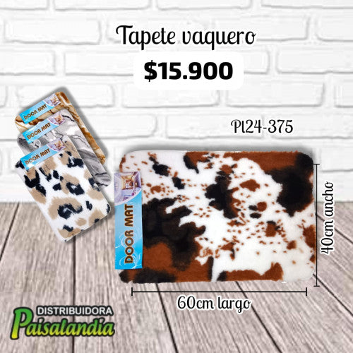 Tapete peluche estilos vaqueros PL24-375 (UND)