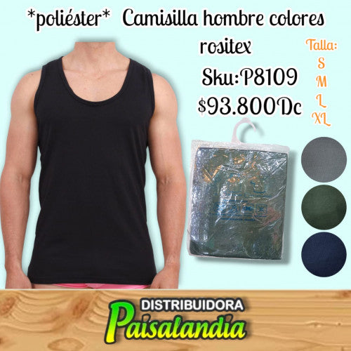 Camisilla hombre colores rositex