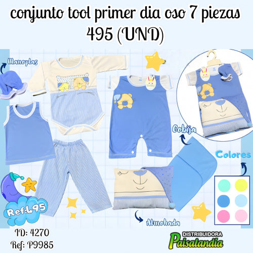 conjunto cojin oso 7 piezas 495 (UND)