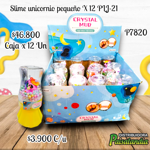 Slime unicornio pequeño X12 PLJ-21