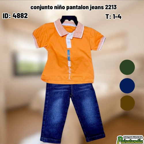 conjunto niño pantalon jeans 2213 (UND)