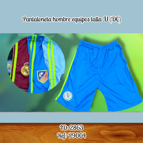 Pantaloneta hombre equipos talla U (DC)