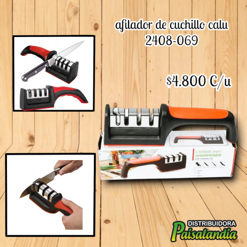 Afilador de cuchillo con mango encauchetado CALU 2408-069 (UND)
