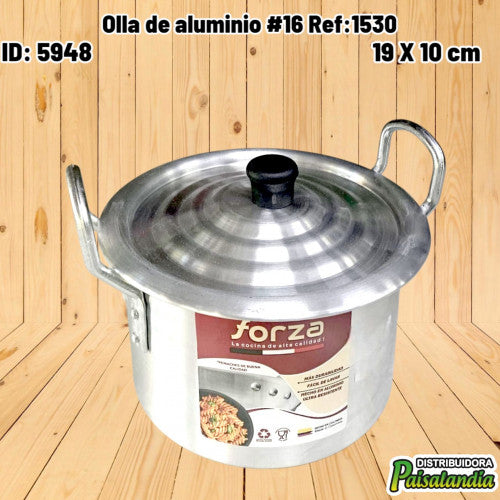 Olla de aluminio #16 Ref:1530 (UND)