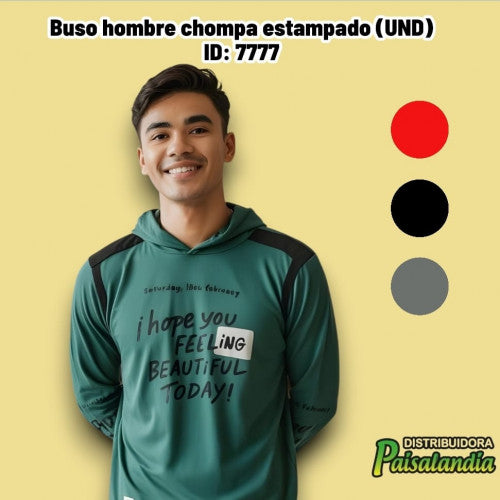 Buso hombre chompa estampado (UND)