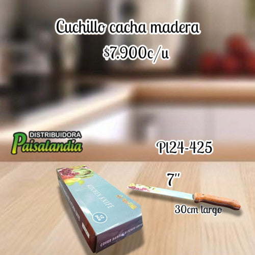 Cuchillo cacha madera  PL24-425