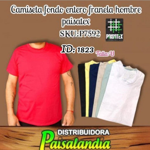 Camiseta hombre franela fondo entero paisatex (UND)