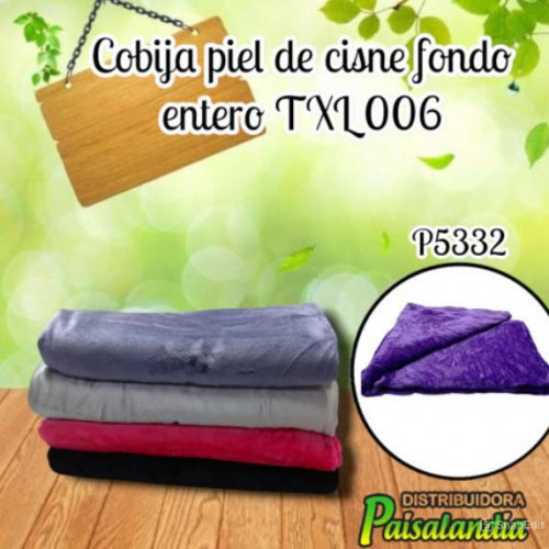 Cobija piel de cisne fondo entero colores surtidos TXL-006 (UND)