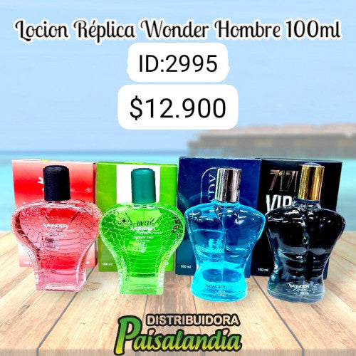 Loción caja WONDER MIST hombre fragancia surtida (UND)