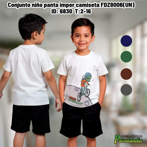 Conjunto niño panta imper camiseta FDZ8006(UN)