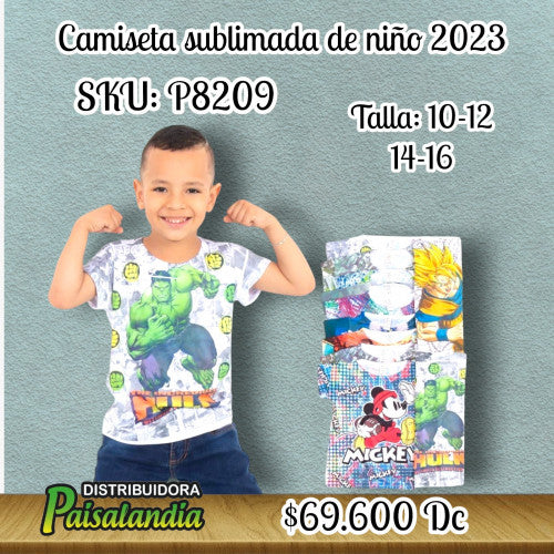 Camiseta sublimada de niño 2023