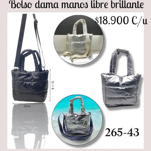 Bolso dama mano libre brillante 265-43 (UND)