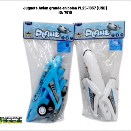 Juguete Avion grande en bolsa PL25-1837 (UND)
