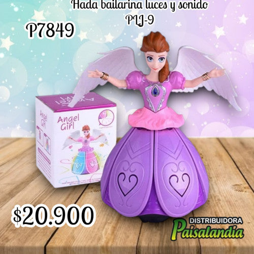 Hada bailarina luces y sonido PLJ-9