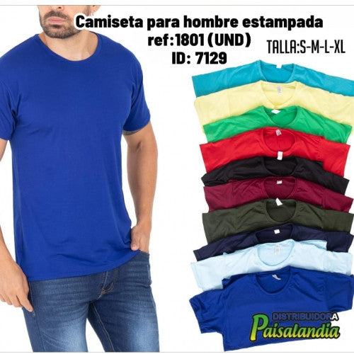 Camiseta para hombre estampada ref:1801 (UND)