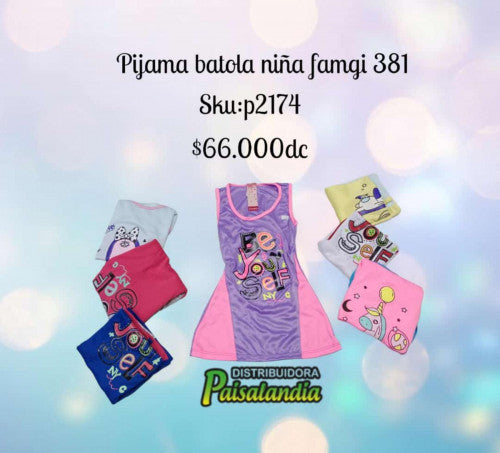 Pijama de niña sisa x12 fa381