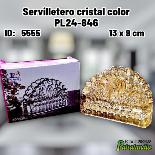 Servilletero cristal color PL24-846 (UND)