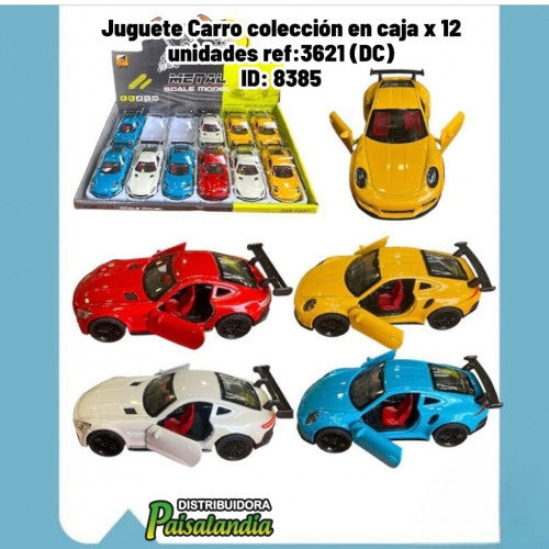 Juguete Carro colección en caja x 12 unidades ref:3621 (DC)