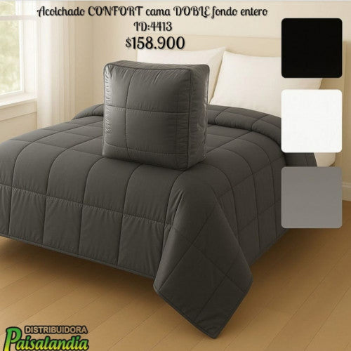 Acolchado CONFORT cama DOBLE fondo entero (UND)