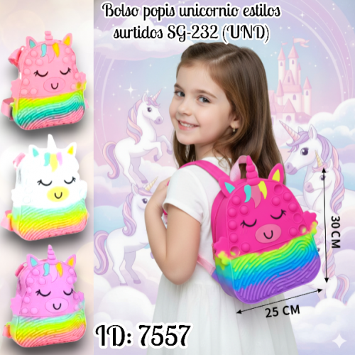 Bolso popis unicornio estilos surtidos SG-232 (UND)