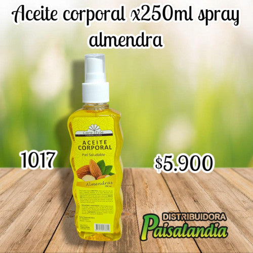 Aceite corporal x250 ml spray almendra (UND)
