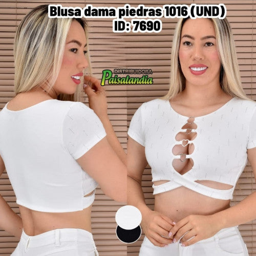 Blusa dama piedras 1016 (UND)