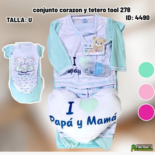 conjunto corazon y tetero tool 278 (UND)