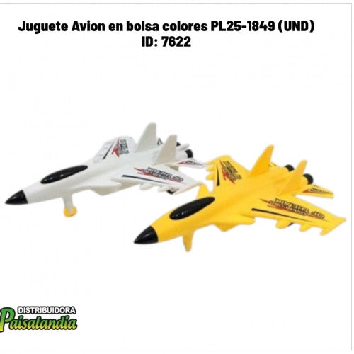 Juguete Avion en bolsa colores PL25-1849 (UND)