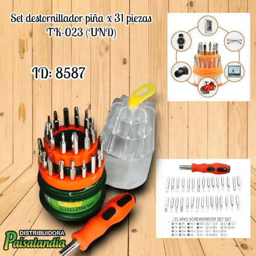 Set destornillador piña x 31 piezas TK-023 (UND)