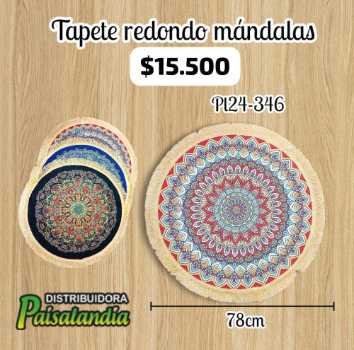 Tapete Redondo con mandalas PL24-346