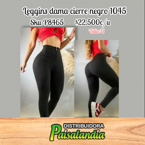 Leggins cierre negro 1045 (UND)