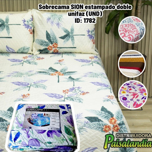 Sobrecama SION estampado doble unifaz (UND)