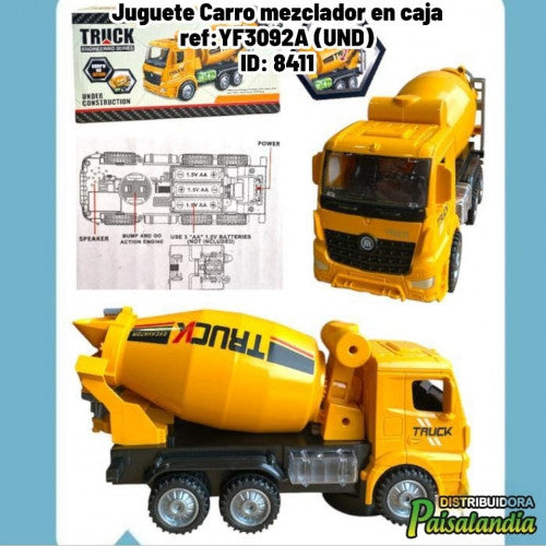 Juguete Carro mezclador en caja ref:YF3092A (UND)
