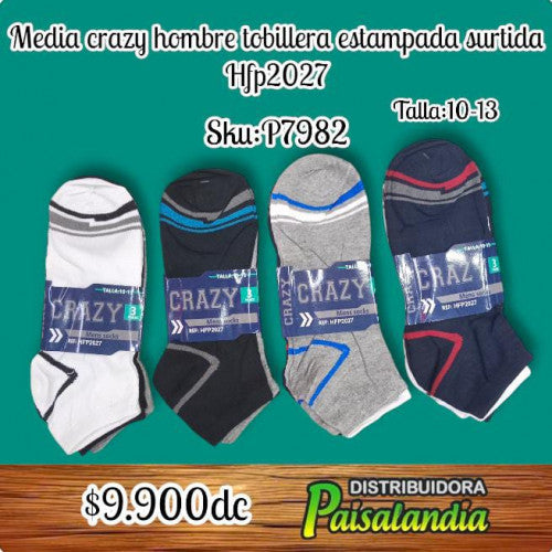 Media crazy hombre tobillera  HFP2027