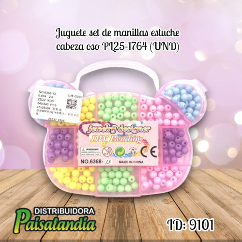 Juguete set de manillas estuche cabeza oso PL25-1764 (UND)