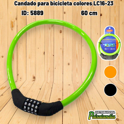 Candado para bicicleta colores LC16-23 (UND)