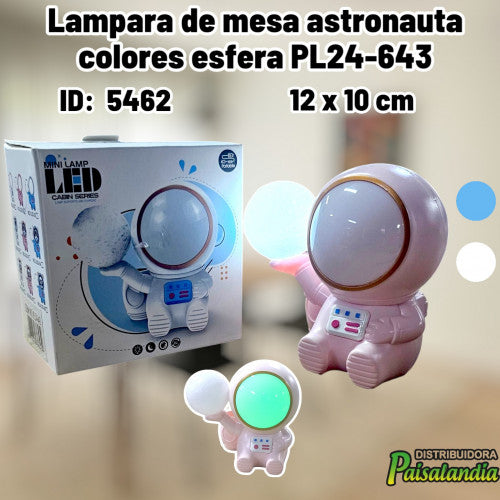 Lampara de mesa astronauta colores esfera PL24-643 (UND)