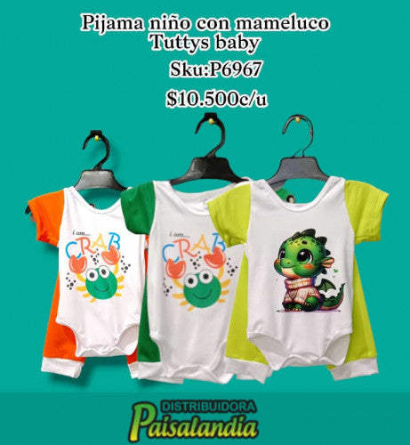 Conjunto niño con mameluco tuttys baby