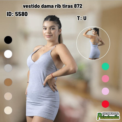 vestido dama rib tiras 872 (UND)
