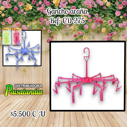 Gancho ropa interior tipo araña CD-275 (UND)