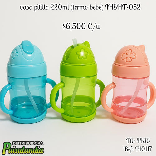 Vaso pitillo 220ml (termo bebé) IHSHT-052 (UND)