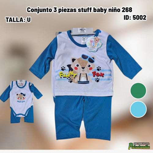 Conjunto 3 piezas stuff baby niño 268 (UND)