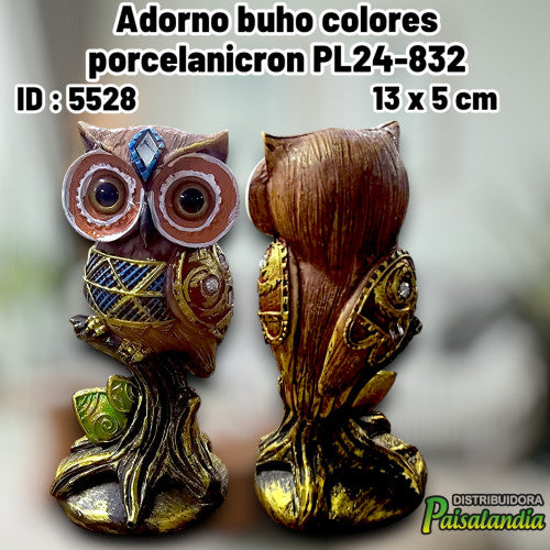 Adorno buho colores porcelanicron PL24-832 (UND)