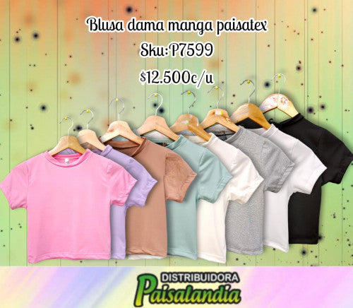 Blusa basica manga paisatex