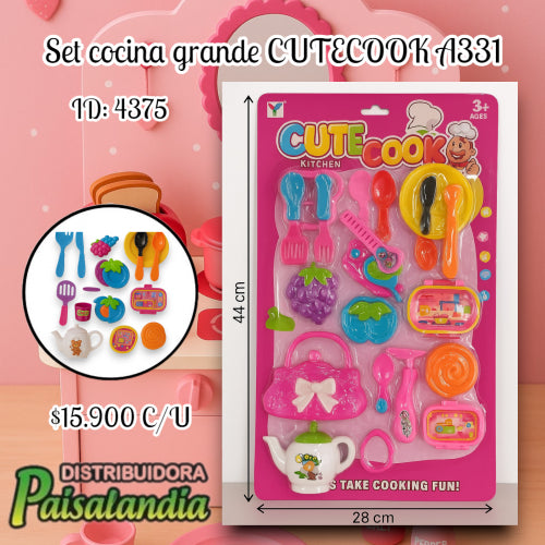 Juguete set cocina grande Cutecook A331 (UND)