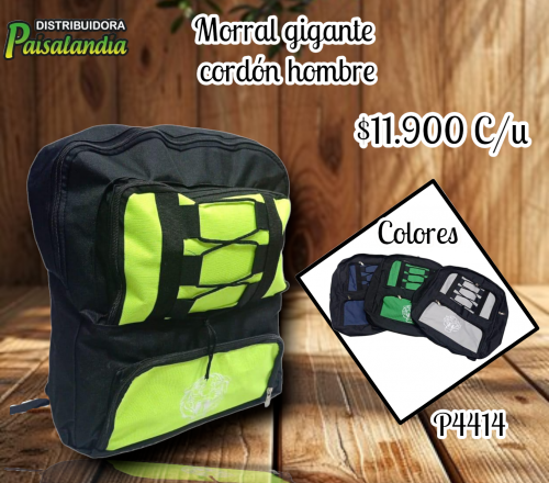 Morral gigante cordón hombre